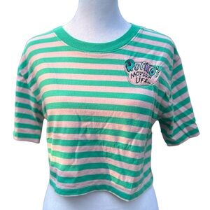 Women’s Nickelodeon Rocko’s  Modern Life Striped Crop Top Size M